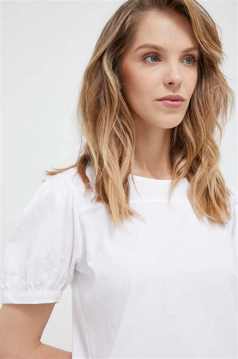 United Colors of Benetton t-shirt bawełniany kolor biały | Answear.com