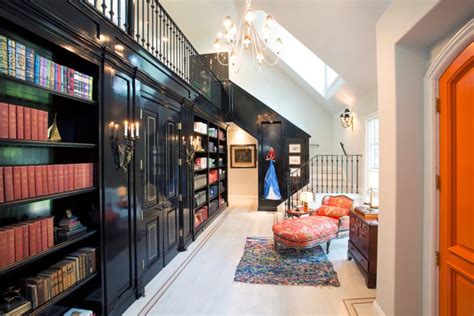 Traditional Home Library Design 的图像结果