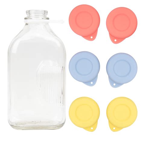 Amazon.com: Purekra 6 Pack Silicone Glass Bottle Replacement Caps, 48mm ...