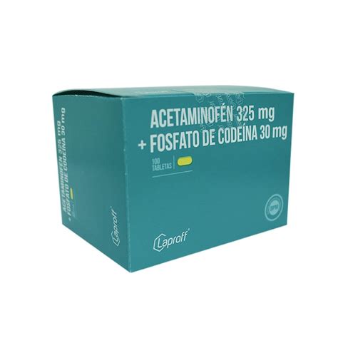 Acetaminofen + Codeina 325/30 Mg Caja X 100 Tabl