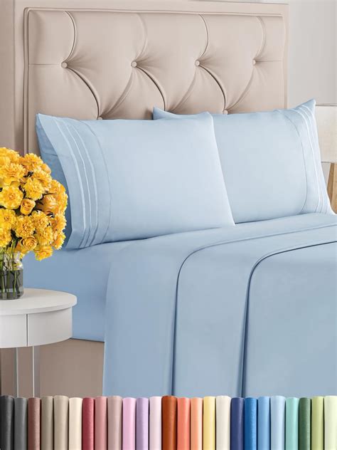 Amazon.com: King Size 4 Piece Sheet Set - Comfy Breathable & Cooling ...