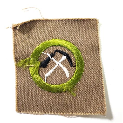 Original Boy Scout Un-used Pre 1934 Square Pioneering Merit Badge NO ...
