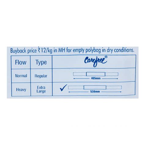 Carefree Sanitary Pads XL, 10 Count Price, Uses, Side Effects ...