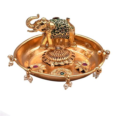 GOLDEN TREASURE Brass Elephant Aroma Incense Stick Holder/Agarbatti ...