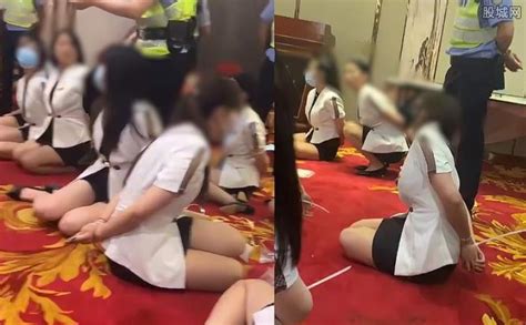 扫黄现场：10余名女子被反绑坐地 着装暴露涉嫌卖淫嫖娼-求识网