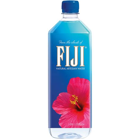 FIJI Natural Artesian Bottled Water, 1 Liter / 33.8 Fl Ounce (Single ...
