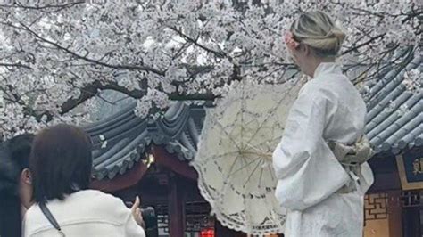 女子穿和服在南京鸡鸣寺樱花下拍照？警方：已接到报警_凤凰网