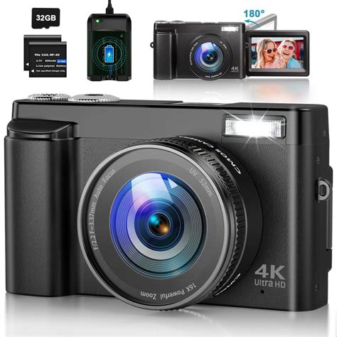 Amazon.com : 4K Digital Camera, Autofocus 64MP Vlogging Cameras for ...