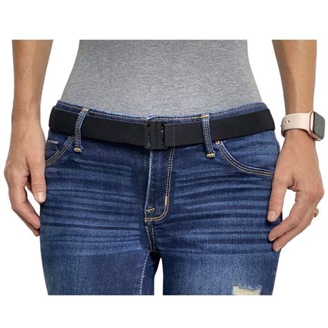 Buy Adjustable Stretch Belt: No Show Flat Buckle, Non-Slip Backing ...