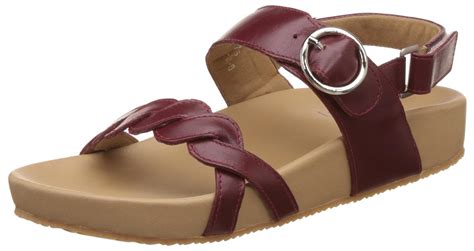 Buy Klas&Sylph Women's Adele Red Orthopedic Arch Support Sandal - 9 UK ...