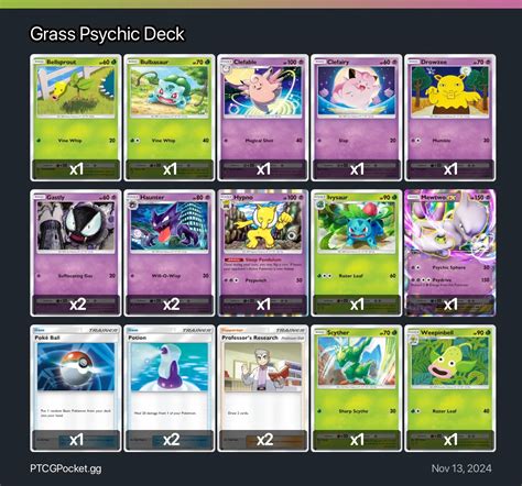 Grass Psychic Deck - Pokémon TCG Pocket