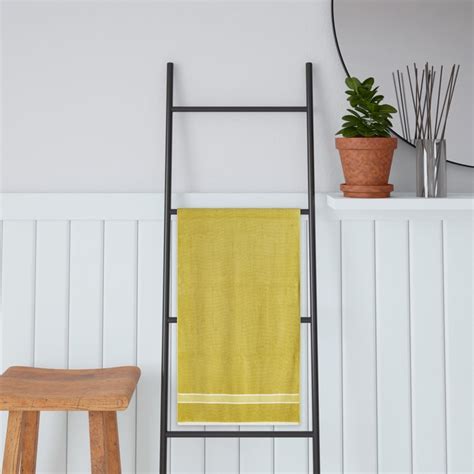 Buy PORTICO Luxuria Yellow Textured Cotton Bath Towel - 75x150cm from ...