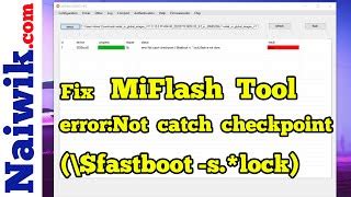 Image result for MI Flash Error Not Catch Checkpoint
