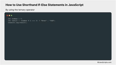Image result for JavaScript If Else Shortcut