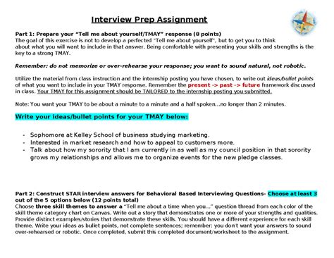 Interview Subheading Worksheet 的图像结果