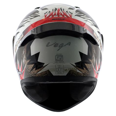 Vega Bolt Bunny White Red Helmet | Shop Helmets at BIKERSTORE.IN ...