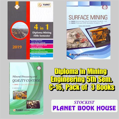 polytechnic mining 5th sem books pack of 6 books,surface mining,mine ...