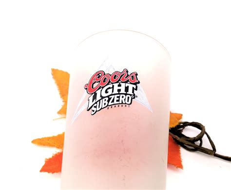 Coors Light Sub Zero The Silver Bullet beer pint glass. Frosted with ...