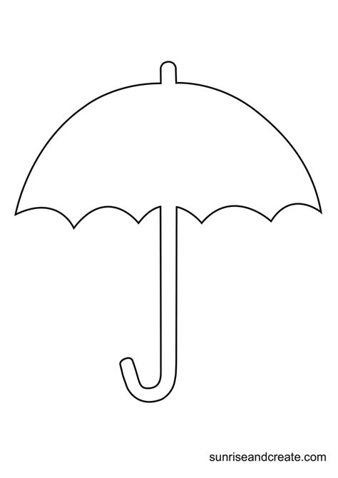 Free Printable Umbrella Templates (Different Designs & Sizes)