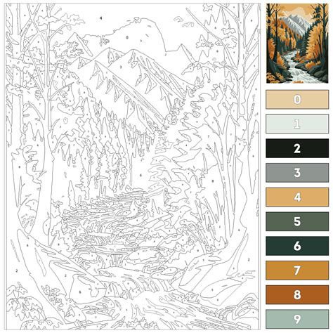 Paint by numbers for adults 10 free pdf printables – Artofit