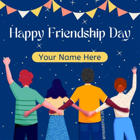 Create Friendship card with your name and friend name online