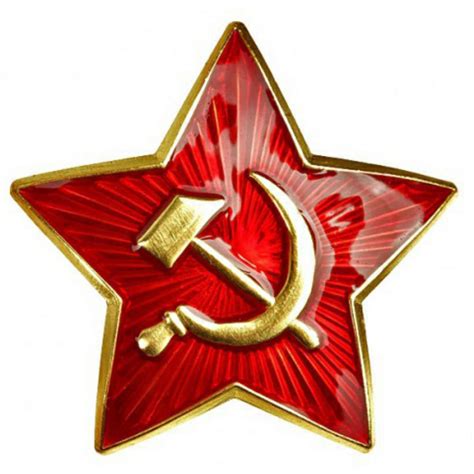 Russian USSR Soviet Red Army Star Hat Pin Cap Badge Kokarda* xm.Sm.star ...