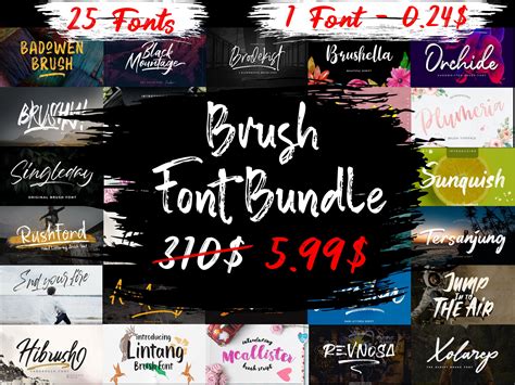 Brush Font Bundle | Font Bundle Handwritten Calligraphic | B | Inspire ...