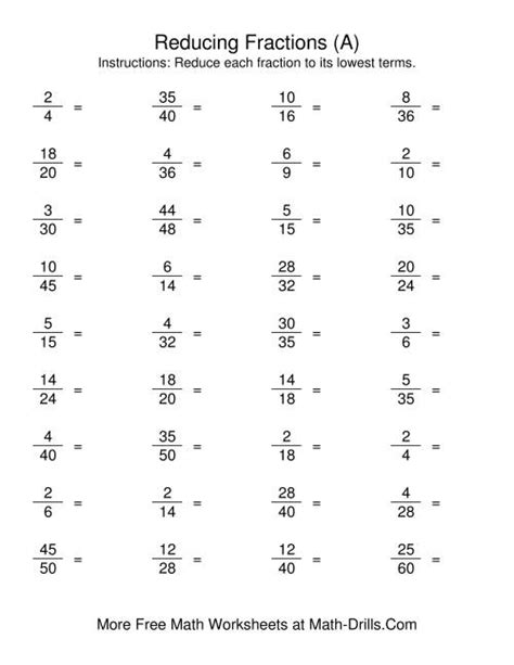 Image result for Simplifying Fractions Worksheet 5th Grade PDF
