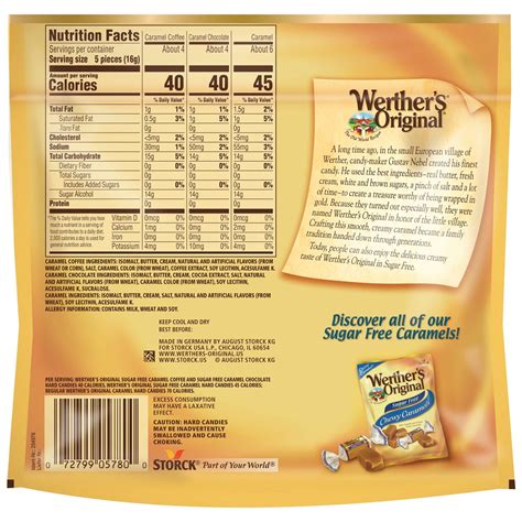 Werther's Original - Sugar Free Hard Candies - Assorted - 7.7 oz - Low ...
