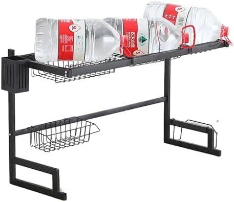 HolyZon Over Sink Steel Dish Drainer Rack - Expandable & Adjustable ...