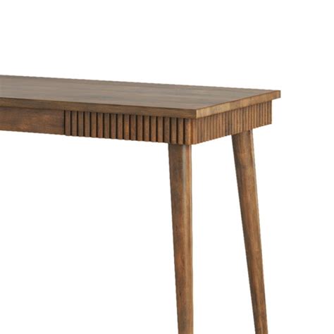 Mango Wood Writing Desk - Fluted Detailing Desk - From Shekhawati
