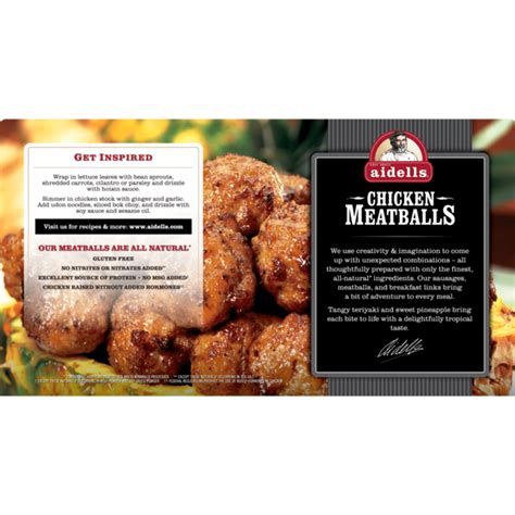 Aidells Fully Cooked Teriyaki & Pineapple Chicken Meatballs (46 oz ...