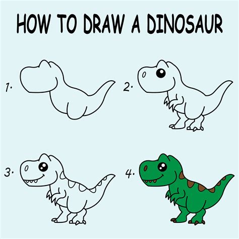 Dinosaur Drawing Tutorial 的图像结果
