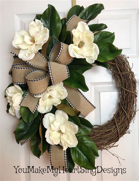 How to make a magnolia farmhouse wreath – Artofit