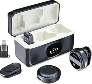 BKN 2-in-1 Wireless Microphone, 2.4GHz, Magnetic Clip, Noise Reduction ...