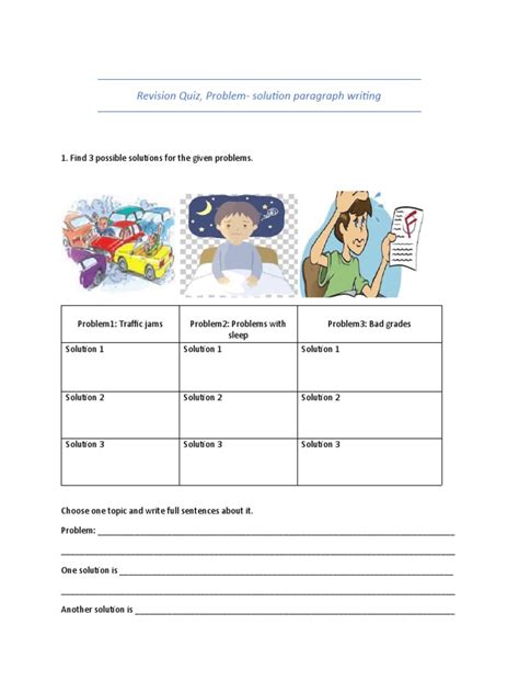 Problem-Solution Paragraph Writing | PDF
