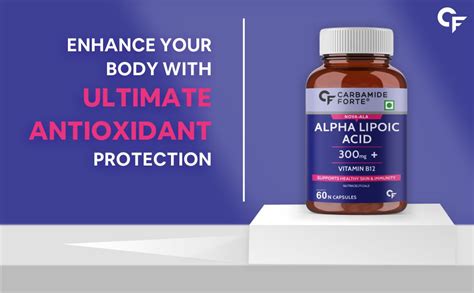 Carbamide Forte Alpha Lipoic Acid 300mg - ALA Capsules with Vitamin B12 ...