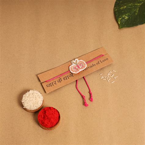 Hand Embroidered Thread Work Rakhi – iTokri आई.टोकरी