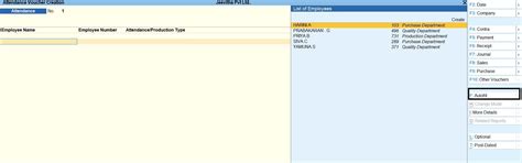 Example Payroll Tally Prime in Tamil