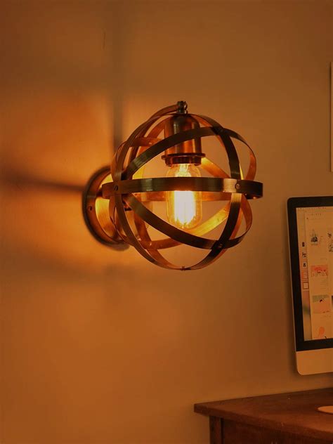 Fos Lighting Gold Orb Cage 9 Inch Contemporary Steel Wall Lamp : Amazon ...