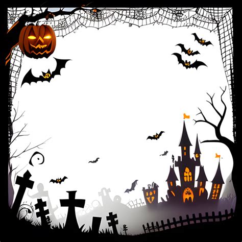 Halloween Border Transparent PNG Images Ai Generative 28141796 PNG