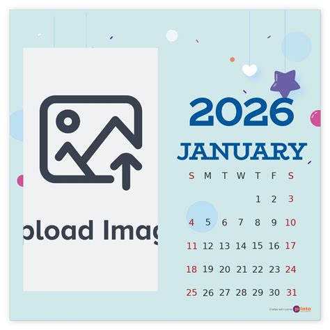 Sky Blue Star Big Square Desk Calendar Desk Calendars Design ...