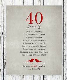 What Is Gift For 40th Wedding Anniversary by 40th Anniversary Gift For Parents 40th Ruby Anniversary What Is Gift For 40th Wedding Anniversary