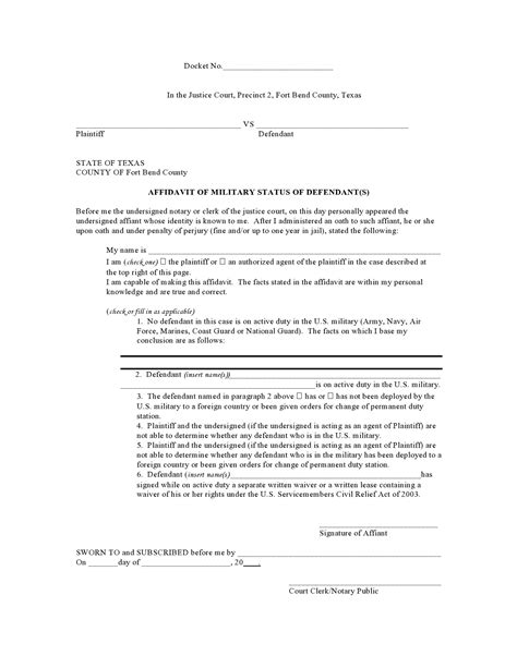 30 Army Sworn Statements (DA Form 2823) - TemplateArchive