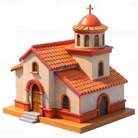 dramatic traditional Spanish Colonial mission, stucco walls, red tile ...