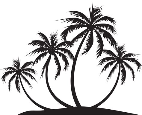 Palm Island Silhouette PNG Clip Art - Best WEB Clipart