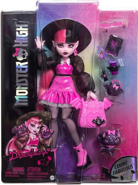 Mattel Monster High Draculaura Doll with Count Fabulous the Bat Cat ...
