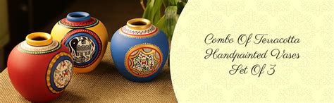 Buy ExclusiveLane Earthenware Madhubani & Warli Handpainted Flower ...