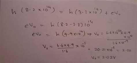 The threshold frequency for a photosensitive metal is 3.3 x 1014 Hz. If ...