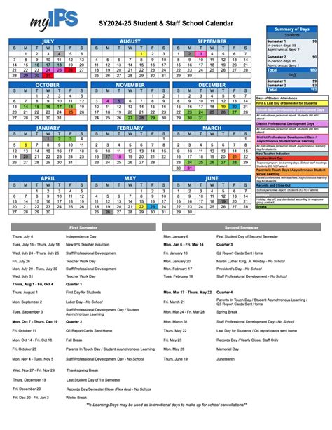 Indianapolis Public Schools Calendar 2025-2026 [District]